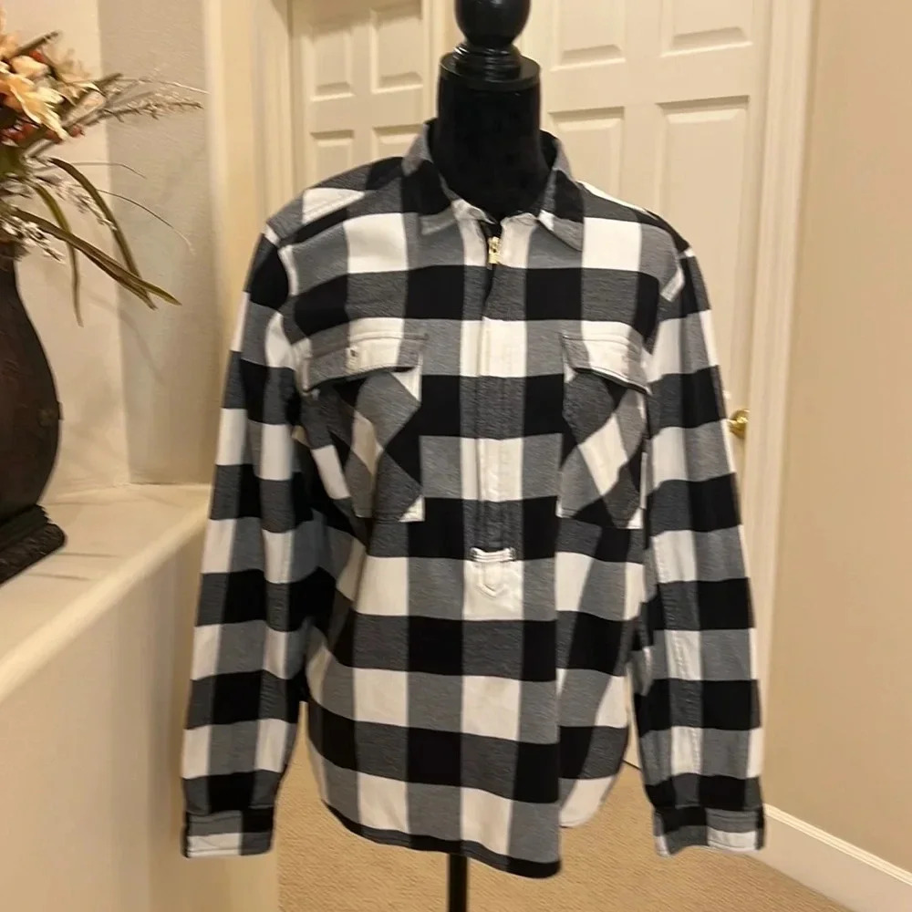 J Crew Buffalo Plaid Flannel Shirt Jacket